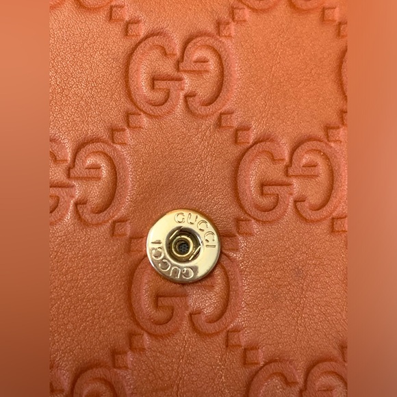 Sold💖Authentic Gucci Bifold Long Leather Wallet in 🍊 - Picture 10 of 14